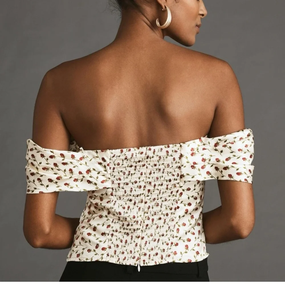 NWT  reformation lux 100% silk top in Madison size o floral - Picture 2 of 10